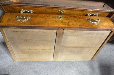 Lot 493 - George I style walnut bureau bookcase