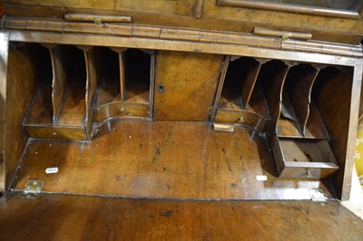 Lot 493 - George I style walnut bureau bookcase