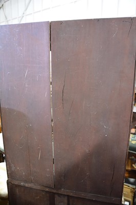Lot 493 - George I style walnut bureau bookcase