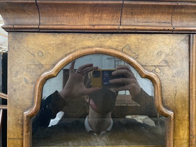 Lot 493 - George I style walnut bureau bookcase