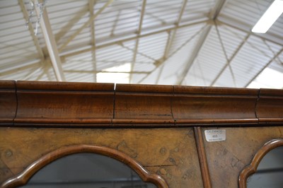 Lot 493 - George I style walnut bureau bookcase