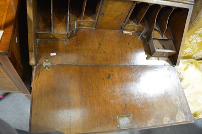 Lot 493 - George I style walnut bureau bookcase