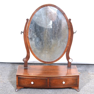 Lot 494 - George III mahogany toilet mirror