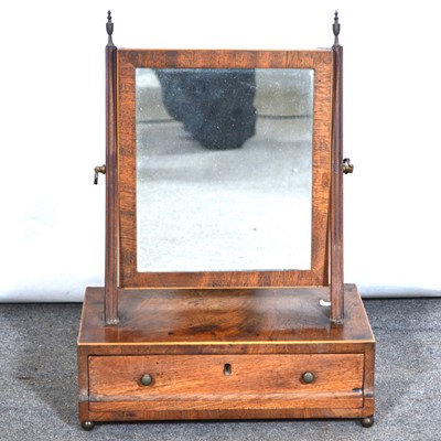 Lot 500 - George III mahogany toilet mirror