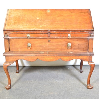 Lot 502 - George III mahogany bureau