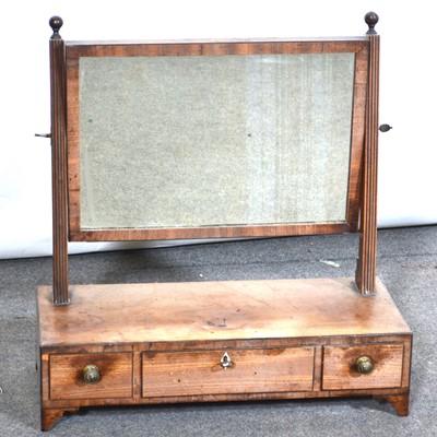 Lot 508 - Regency mahogany toilet mirror