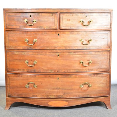 Lot 509 - George III mahogany bowfront chest of drawers