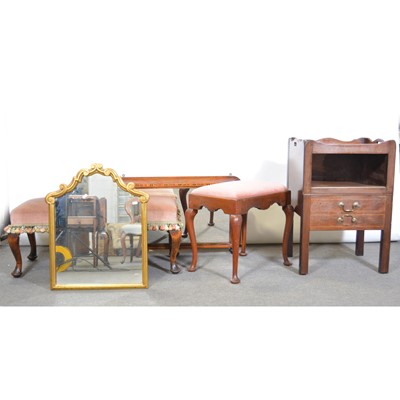 Lot 517 - George III mahogany night table, etc