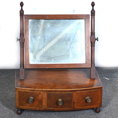 Lot 519 - William IV mahogany toilet mirror