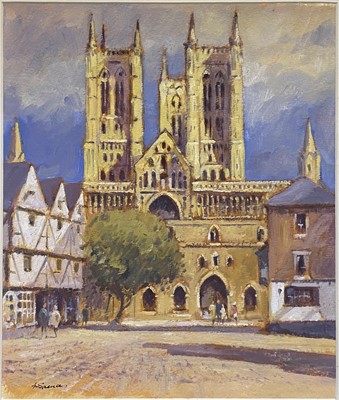 Lot 321 - Lawrence 'Lol' Spence - Lincoln Cathedral, and a Church Square.