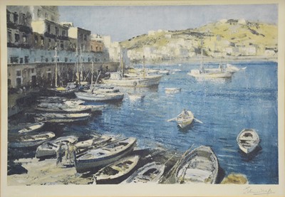 Lot 346 - After Edward Seago - The Port of Ponza.