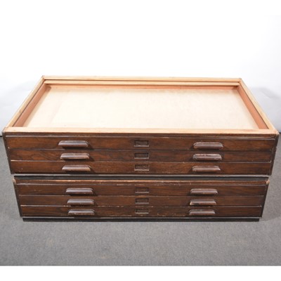 Lot 445 - Oak and ply plan chest