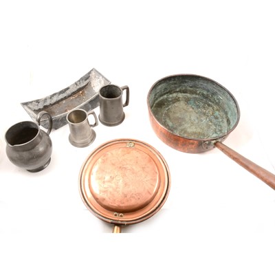 Lot 252 - Copper and pewter items.