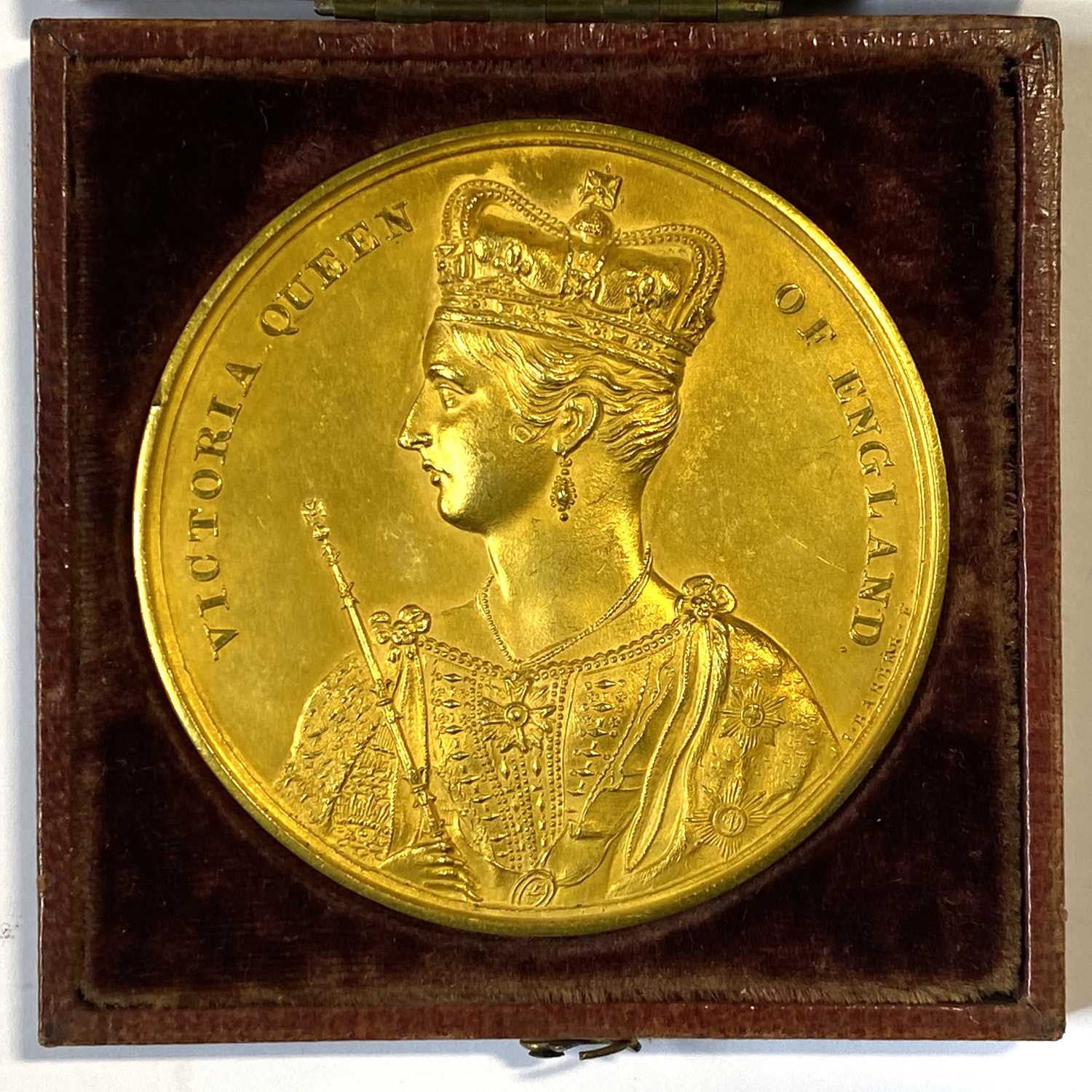 Lot 115 - Victoria Queen of England Coronation medal, gilt