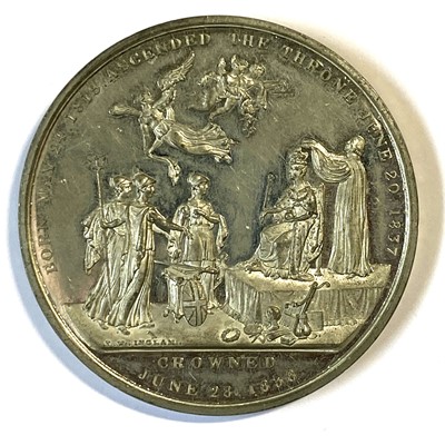 Lot 117 - Victoria Coronation medal, white metal