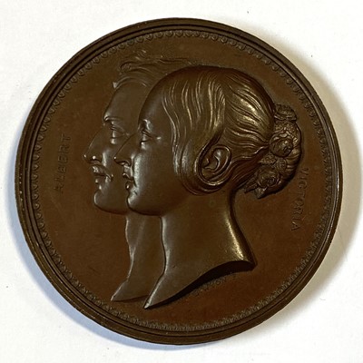 Lot 120 - Victoria & Albert marriage medal, bronze