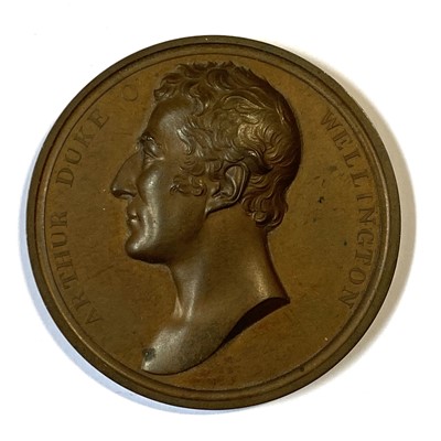 Lot 125 - Arthur Duke of Wellington Appointed Governor of Plymouth, 1819, bronze medal