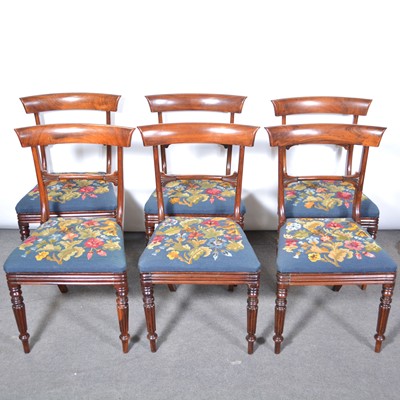 Lot 440 - Set of six William IV mahogany dining chairs