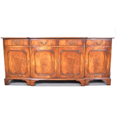 Lot 467 - Reproduction mahogany breakfront sideboard