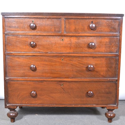 Lot 478 - Victorian mahogany chest of drawers,.