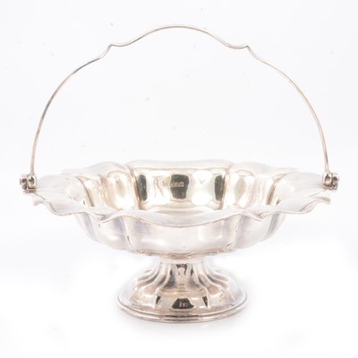 Lot 223 - Silver swing-handled basket