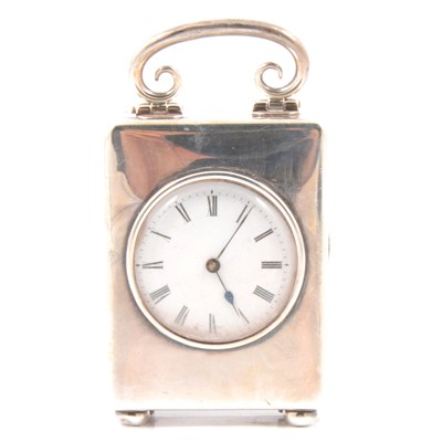 Lot 222 - Silver cased carriage clock timepiece