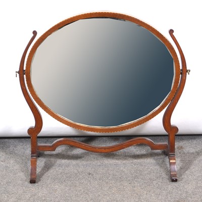 Lot 498 - Edwardian mahogany toilet mirror