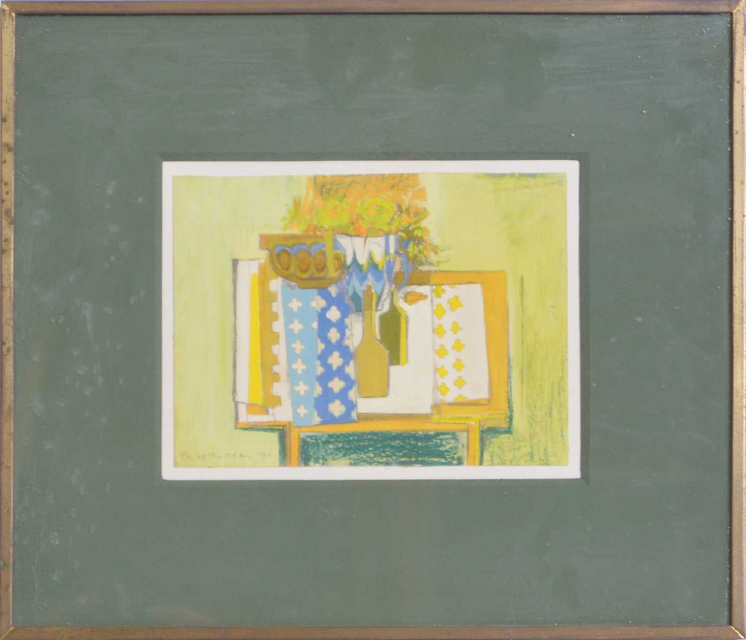 Lot 338 - Elizabeth Organ, Still Life with green poppies