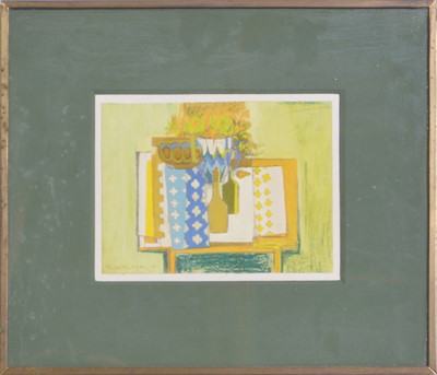 Lot 338 - Elizabeth Organ, Still Life with green poppies