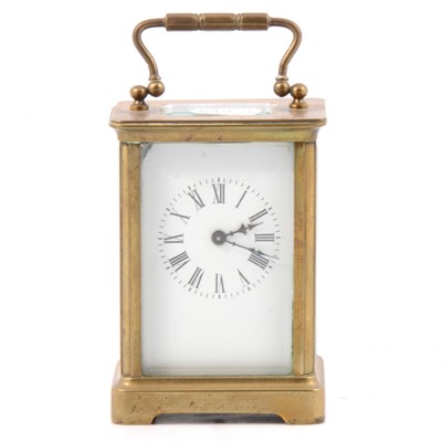 Lot 112 - Brass carriage clock