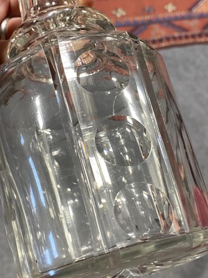 Lot 22 - Regency glass sugar box, jar and pair of creamers