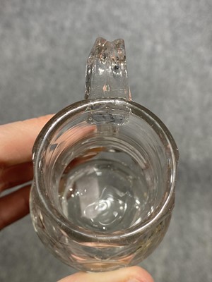 Lot 22 - Regency glass sugar box, jar and pair of creamers