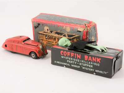 Lot 264 - Schuco  Kommando Anno 2000 car and a Coffin Bank.