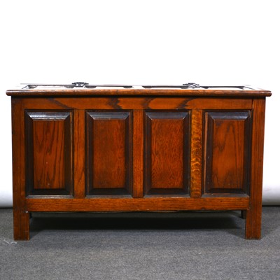 Lot 577 - Modern oak coffer, and another