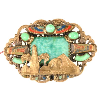 Lot 342 - Brooch influenced by Egyptian Revival, probably Max Neiger of Gablonz