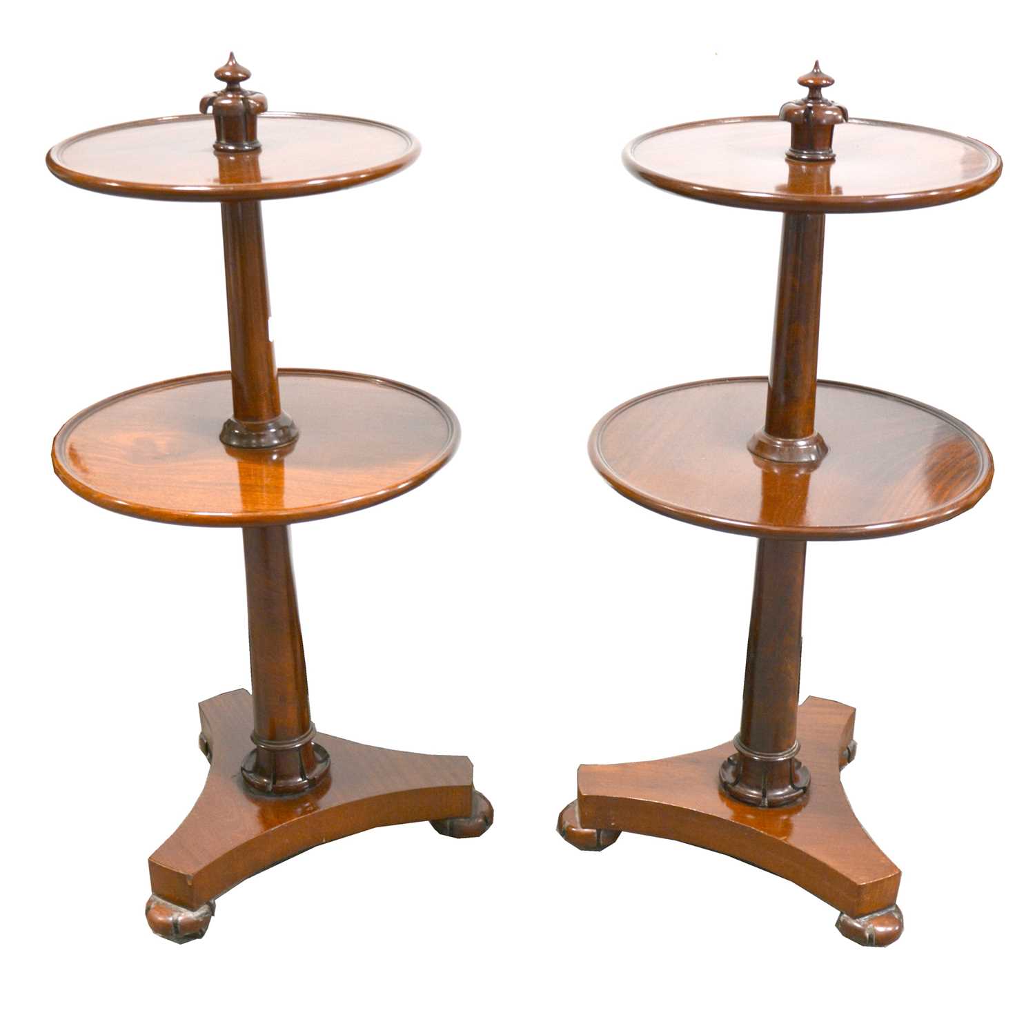 Lot 431 - Pair of Victorian mahogany dumb waiters