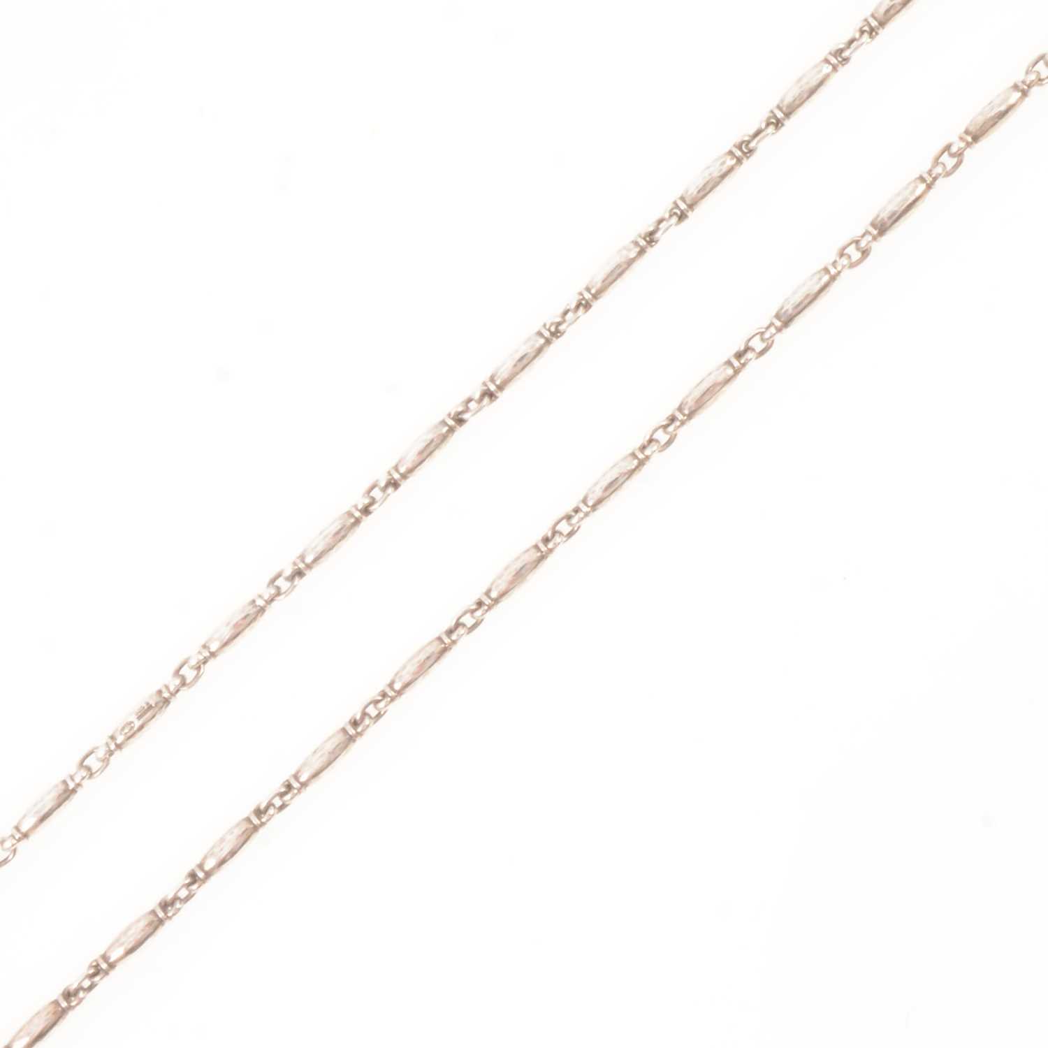 Lot 261 - Henry Pilstrup for Georg Jensen of Denmark - a silver barrel bead link necklace, No. 40.