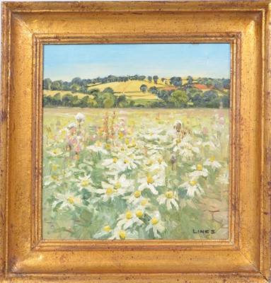 Lot 307 - John Lines, Field of flowers