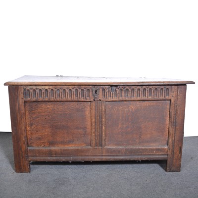 Lot 599 - Joined oak coffer