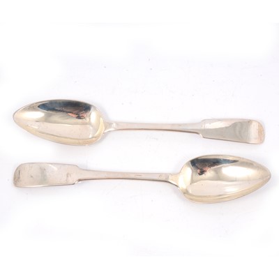 Lot 235 - Pair of Scottish silver tablespoons