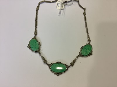 Lot 381 - Natural and simulated stone bead necklaces and bracelets, earrings, agates, turquoise, coral.