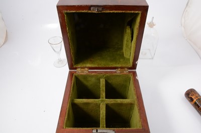 Lot 100 - George III mahogany cuboid decanter box