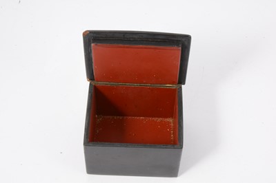 Lot 110 - Russian black lacquered box, probably Fedoskino