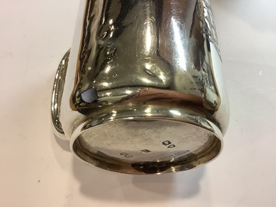 Lot 204 - Victorian silver Christening mug and silver teaspoons