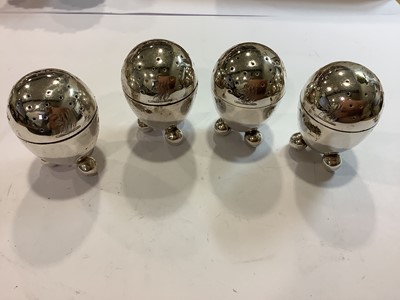 Lot 217 - Silver salts and pepperettes