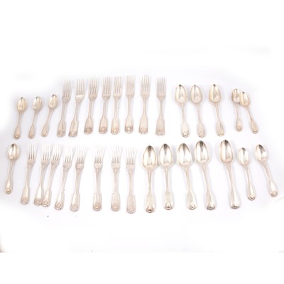 Lot 222 - Composite part canteen of Fiddle and Thread pattern cutlery