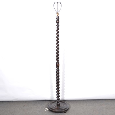 Lot 541 - Beech standard lamp