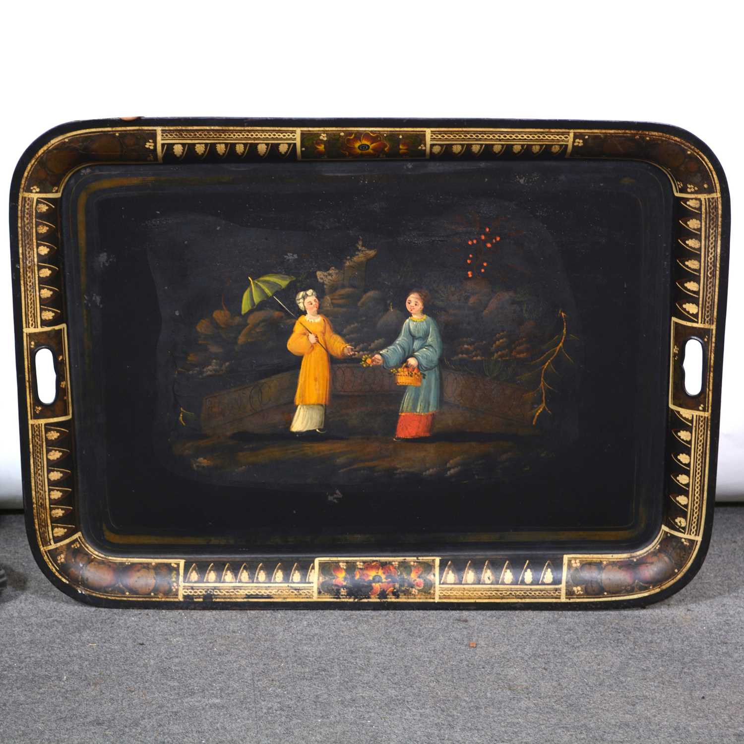 Lot 473 - Victorian Toleware tray