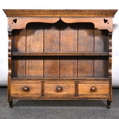 Lot 478 - Set of oak wall-hanging spice drawers