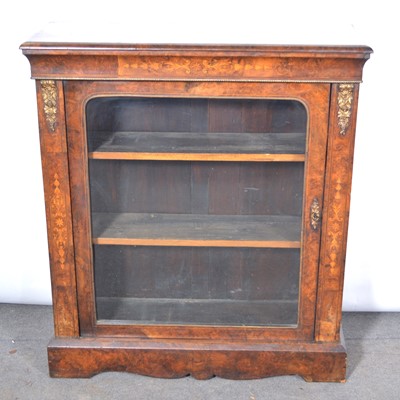 Lot 457 - Victorian walnut vitrine